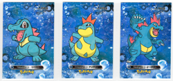 Pokemon * Card Database 2 - TOTODILE, CROCONAW & FERALIGATR * CRACKED ICE HOLO - Image 1