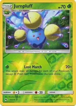 Pokemon - Jumpluff - 14/236 - Reverse Holo Rare - Lost Thunder - NM/M - Image 1
