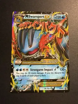 LP Mega Swampert EX M XY87 Black Star Promo XY Pokemon card English TCG - Image 1