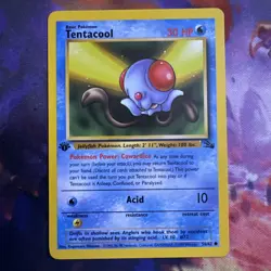 Pokemon Vintage 1st Edition Tentacool 56/62 Fossil - Image 1
