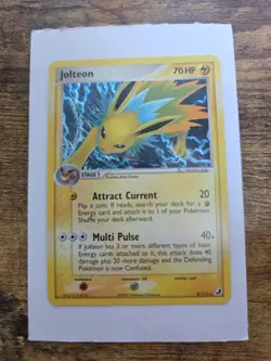 Pokemon TCG Jolteon Unseen Forces Holo Card 8/115 Rare LP Swirl - Image 1