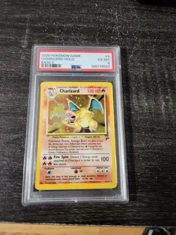 Charizard Holo Foil Rare #4 PSA 6 - 2000 Pokemon Game Base Set 2 - Image 1