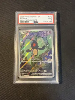 2025 Pokemon White Flare #122 Yamask Illustration Rare PSA 9 MINT - Image 1