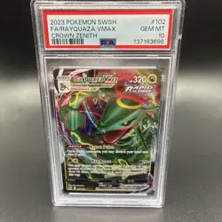 PSA 10 Full Art Rayquaza VMAX 102/159 Pokemon TCG Crown Zenith Holo - Image 1