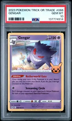2023 POKEMON TRICK OR TRADE #066 GENGAR PSA 10 - Image 1