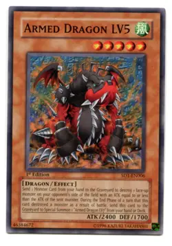 Yu-Gi-Oh! Armed Dragon LV5 Common englisch Bewaffneter Drache LV5 SD1-EN006 - Image 1