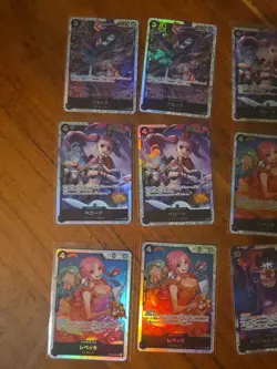 45x japanese one piece super rare BLACK SR card lot assorted sets - Image 2
