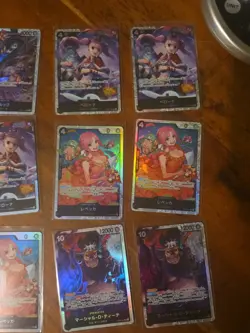 45x japanese one piece super rare BLACK SR card lot assorted sets - Image 3