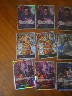 45x japanese one piece super rare BLACK SR card lot assorted sets - Image 4