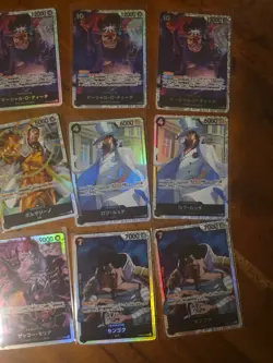 45x japanese one piece super rare BLACK SR card lot assorted sets - Image 5