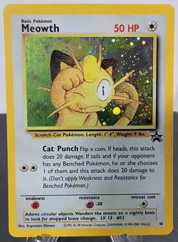 Pokemon 2000 Promo Black Star Game Boy #10 Meowth-Holo Card - Image 1