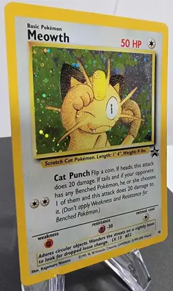 Pokemon 2000 Promo Black Star Game Boy #10 Meowth-Holo Card - Image 2