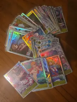 47x japanese one piece super rare YELLOW SR card lot assorted sets - Image 1