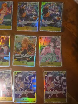 47x japanese one piece super rare YELLOW SR card lot assorted sets - Image 3