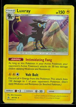 POKEMON CARD REVERSE HOLO LUXRAY 48/156 NO 405 GLEAM EYES POKEMON TCG CCG - Image 1