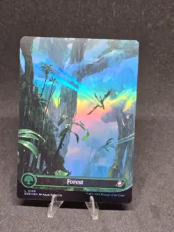 MTG Forest 0266 Edge of Eternities Full Art Foil Borderless NM - Image 1