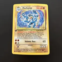 Machamp 8/102 1st Edition Holo Rare Deck Exclusives Base Set Pokemon TCG LP - Image 1