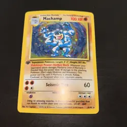 Machamp 8/102 1st Edition Holo Rare Deck Exclusives Base Set Pokemon TCG LP - Image 2