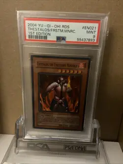 YuGiOh Thestalos The Firestorm Monarch 1st Edition 1. Rise RDS-EN021 PSA 9 2004 - Image 1