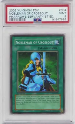 NOBLEMAN OF CROSSOUT YUGIOH 1ST EDITION HOLOFOIL PSV-034 #91847698 MINT 9 2002 - Image 1