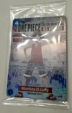 One Piece Monkey D. Luffy US College Basketball Promo Card *Read Description* - Image 1