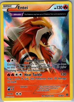 Entei 15/98 Reverse Holo - XY - Ancient Origins - Pokemon Card - LP - Image 1