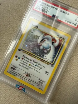 Pokemon Lugia Neo Genesis 1st Edition English PSA 3 Holo Swirl Rare Card - Image 1