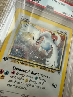 Pokemon Lugia Neo Genesis 1st Edition English PSA 3 Holo Swirl Rare Card - Image 2