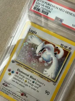 Pokemon Lugia Neo Genesis 1st Edition English PSA 3 Holo Swirl Rare Card - Image 5