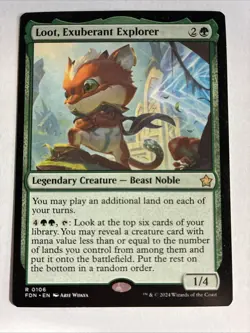Loot, Exuberant Explorer Legendary Creature 1x Bloomburrow MTG x1 M/NM Rare - Image 1