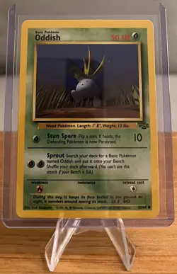 Oddish #43 Non-Holographic Pokemon Card Near Mint - 58/64 Common Jungle Set 1999 - Image 1