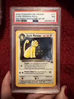 2000 POKEMON GAME PROMO NINTENDO MAGAZINE-60 HP #17 DARK PERSIAN-HOLO PSA 7 - Image 3