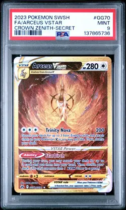 2023 Pokemon Arceus Vstar #GG70 Crown Zenith PSA 9 - Image 1