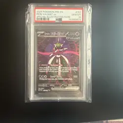 2025 POKEMON PRE SPECIAL ILLUSTRATION RARE #157 IRON VALIANT EX PSA 10 - Image 1