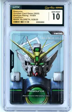 CGC GEM MINT 10 Mark Hildreth Gundam Card Game Resource R-004 C+ Newtype Rising - Image 1