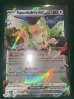 Pokemon TCG Squawkabilly ex Scarlet & Violet: Paldean Fates 075/091 Holo Double - Image 1