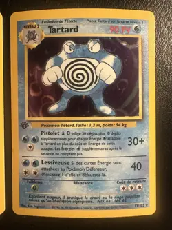 FRENCH Pokemon TCG Holo 1st Edition Base Set Tartard 13/102 Magneton 9/102 Pair - Image 2