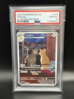 PERSIAN 078/064 Pokemon Scarlet Violet Shrouded Fable Illustration Rare PSA 10 - Image 1