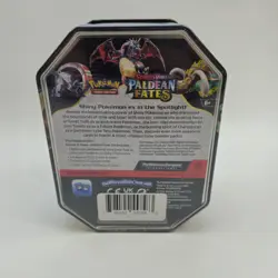 Sealed Pokemon Scarlet Violet Paldean Fates Tin Great Tusk ex Prom - 4 Packs PAF - Image 3