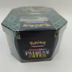 Sealed Pokemon Scarlet Violet Paldean Fates Tin Great Tusk ex Prom - 4 Packs PAF - Image 5