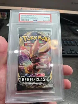 PSA 10 Gem Mint 2020 Pokemon Sword Shield Rebel Clash Cinderace Booster Pack - Image 2