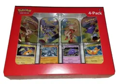 POKEMON TCG SCARLET & VIOLET 151 4 PACK MINI TINS FACTORY SEALED SAMS CLUB - Image 1