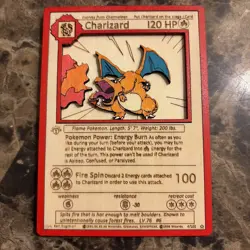 Pokemon fan art wood laser engraved 3D cards - Colored Charizard (1999 Retro) - Image 5