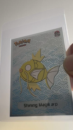 💥 Shiny MAGIKARP Pokemon Vintage Art CARD Metallic Foil Collectible Anime NM💥 - Image 2