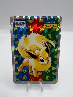 Pokemon Card Flareon Holo No.136 Prism Topsun Nintendo 1995 Japanese - Image 1