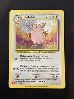 POKEMON TCG CLEFABLE 014/034 CLC POKEMON CARD GAME CLASSIC HOLO ENGLISH - Image 1