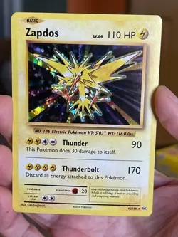 POKEMON ZAPDOS #42/108 RARE HOLOFOIL NM EVOLUTIONS CARD - Image 1