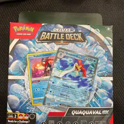 Pokemon Deluxe Battle Deck QUAQUAVAL ex Factory Sealed Box Ready To Play Deck - Image 1