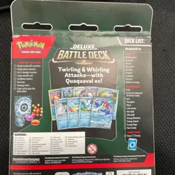 Pokemon Deluxe Battle Deck QUAQUAVAL ex Factory Sealed Box Ready To Play Deck - Image 2