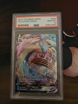 2020 Pokemon Lapras VMAX Sword & Shield #050/202 PSA 10 Gem MT - Image 1